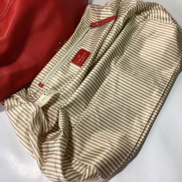 Kate Spade Cobble Hill fold over red shoulder bag - Picture 11 of 16